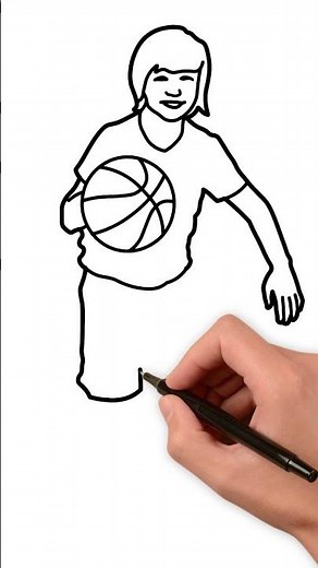 How to Draw Boy Playing with Ball | Easy Drawing for Kids | Step by Step Tutorial | KidsTube