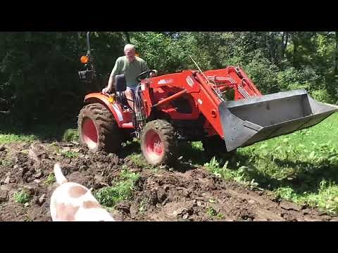Plowing with a 35 HP compact tractor