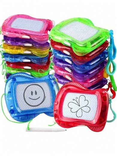 6pcs /12pcs Mini Magnetic Drawing Board, Backpack & Key Chain Memo Pad, Erasable Doodle Sketch Writing Board, Birthday Party Favors & Gift Bag Filler, Back To School, Valentine's Day, Weddings, Birthdays [Random Color & Style] | SHEIN