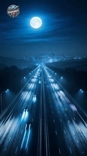 Futuristic 10-Lane Highway at Night 🌙 | Civil Engineering Masterpiece #Shorts