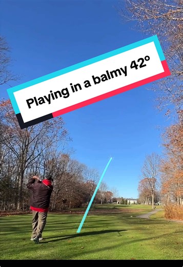 Crazy crack off the driver down in the hollow of the 15th hole! Got a round in this afternoon with my WaZaki hybrid irons as things warmed up to a balmy 42° at the Oswego CC. #FallGolf #NovemberGolf #golf #golfswing #golflife