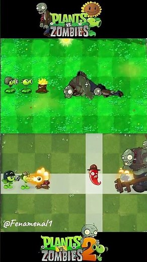 PVZ1 vs PVZ2 Team Plants vs Team Zombie #pvz2 #plantsvszombies2 1080P 60FPS