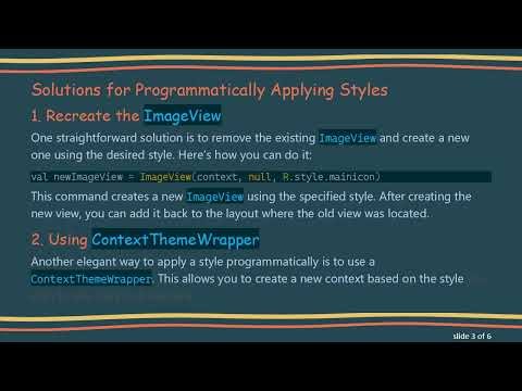 Programmatically Apply Styles to an ImageView in Android