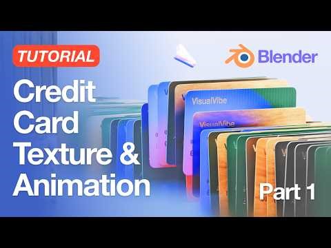Credit Card Texture and Animation SaaS FinTech[ Part - 1 ] #blender #tutorial #material #beginners