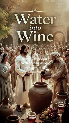 Water into Wine (John 2:1-11) 🍷 Jesus' First Miracle #shorts