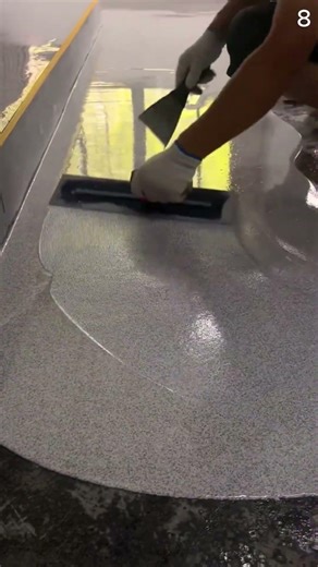 Alat sederhana untuk meratakan cat pasir epoksi pada lantai beton #shorts