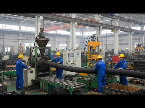 Amazing Vulcanization ! 6 Inches Rubber pipes In Special Autoclaves