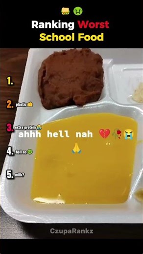 Ranking Worst School Food🤢 #shorts #food