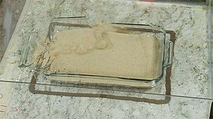 Glass bakeware that shatters