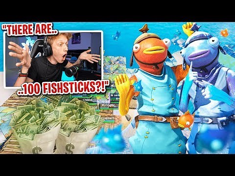 I got 100 FISHSTICKS to scrim for $100 in Fortnite... (most intense scrim ever)