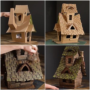 DIY a Witch house using cardboard! | Simple Life