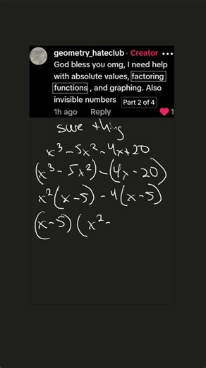 ASMR Math — Factor x³ - 5x² - 4x + 20 Calmly #polynomials #factoring #focus #learnmath