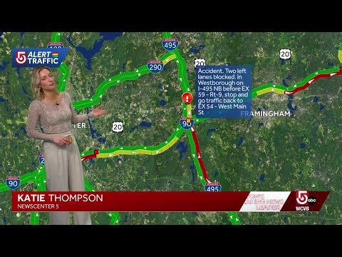 Tractor-trailer crash slows traffic on I-495