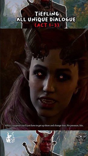Alfira Unique Dialogue With Tiefling Character #tjoajunchoi #baldursgate3