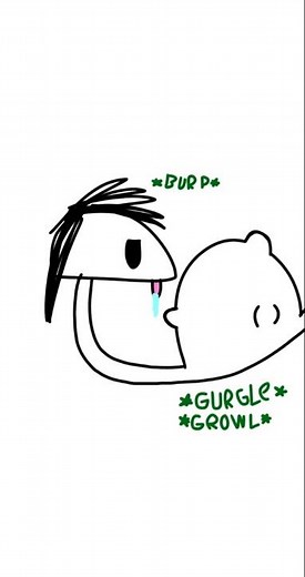 Long horse VS cartoon girl (VORE)