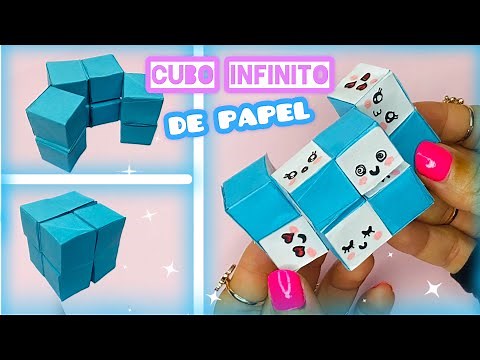 como Fazer Cubo mágico Infinito | brinquedos de inquietação || coisas de papel cubo infinito 3d