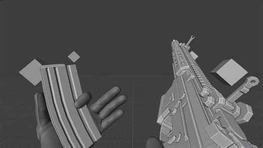 blender新手初来乍到做的一些FPS武器动画