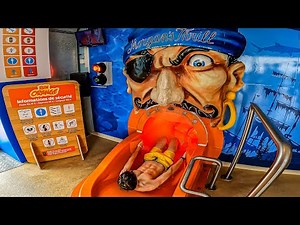 😱 FAST Run Orange Water Slide at Aquaparc Switzerland