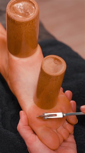 Sensory Overload: Bamboo Cupping & Wartenberg Wheel ✨🦶 #asmr #sensory