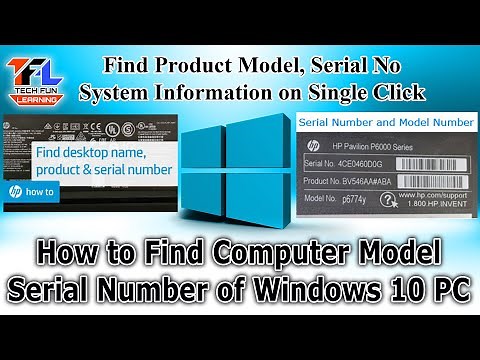 How to Find Computer Model & Serial Number of Windows 11 10 8 7 || PC Laptop Desktop