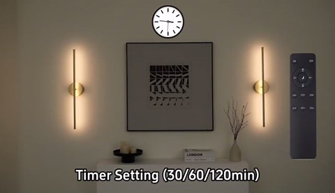 KARTOOSH Removable Battery Operated Wall Sconces with Remote Control 350°Rotate LED Wireless Wall Lights with 3 Color Temperatures & Dimming for Bedroom, Hallway,28.3 Inch (2 Pack)