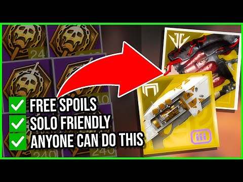 How to EASILY SOLO Farm Spoils & Get Exotics... Destiny 2