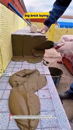 Pro Block Installation! Large White Bricks Done Perfectly