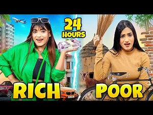 Living Like Rich Vs Normal Girl For 24 Hours Challenge | SAMREEN ALI