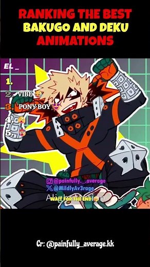 Ranking The Best Bakugo And Deku Animation #bokunoheroacademia #mha #bakugo #deku #anime #animation