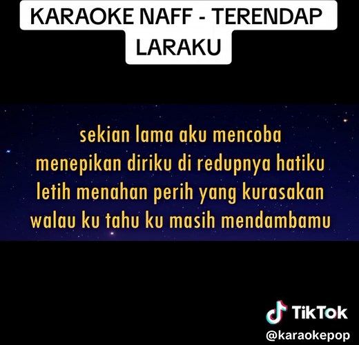 Karaoke Naff - Terendap Laraku: Lirik dan Tutorial