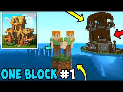 Pixel Craft City - Ocean One Block & Pillagers Outpost - Multiplayer Survival Gameplay Ep 1