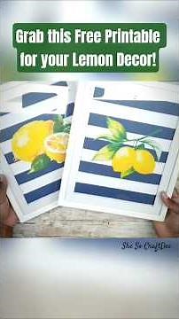 🔥Loving Lemon Decor? Try this FREE Printable for DIY Decor ! #dollartreediy #shesocraftdee #shorts