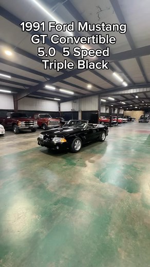 74K views · 368 reactions | For Sale: 1991 Ford Mustang GT Convertible / 5.0 / 5 Speed / Triple Black #classiccars #musclecar #available #forsale | PC Classic Cars | Facebook