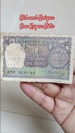 Old and Unique One Rupee Note #onerupee #oldnotes