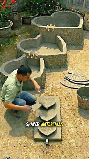 Triple Heart Waterfall in Backyard – Amazing DIY Transformation