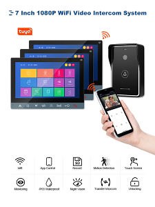 [Hot Item] 7inch Wireless Intercom Video Door Phone Doorbell Intercom Wired Camera Night Vision