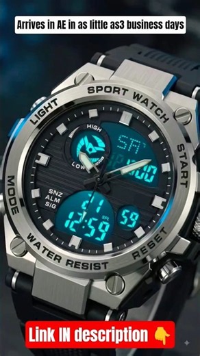 ⌚ Dual Display Sports Watch 🔥 Stylish & Smart Look!