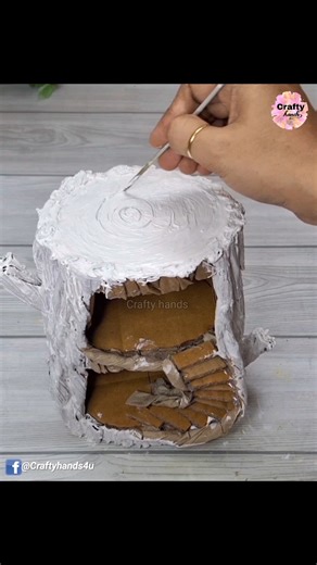 101K views · 2.5K reactions | A beautiful miniature tree stump fairy house making idea | Crafty hands | Facebook