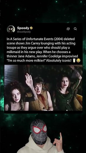 When filming A Series of Unfortunate Events (2004), Jennifer Coolidge couldn't hold