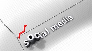 Growing chart graphic animation, Social Media.