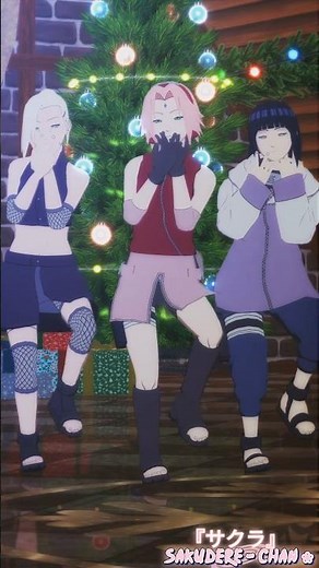 【MMDナルトNARUTO】EXO - 엑소 '첫 눈'The First Snow'Sakura, Ino & Hinata Hyuga【Motion DL】#mmd #naruto #shorts