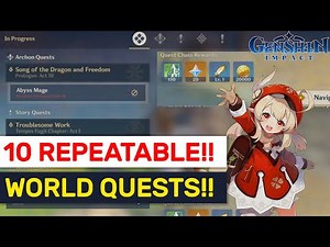 10 REPEATABLE World Quest Daily! Locations & How To Trigger It! | Genshin Impact