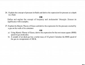 Explain the concept of pressure in fluids and derive the expres... | Filo