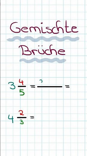 Convert mixed number to fraction (mixed fractions)