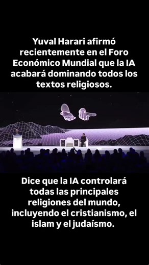 𝐝𝐞𝐬𝐦𝐨𝐧𝐭𝐚𝐧𝐝𝐨_𝐮𝐧𝐚_𝐦𝐞𝐧𝐭𝐢𝐫𝐚𝟕 on Instagram: "Yuval Harari afirmó recientemente en el Foro Económico Mundial que la IA acabará dominando todos los textos religiosos. Dice que la IA controlará todas las principales religiones del mundo, incluyendo el cristianismo, el islam y el judaísmo. 🔵 Telegram: t.me/ElAdeptoIniciado"