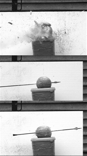 Arrows vs Bullet Watermelon #deserteagle #arrow #bow #shooting #slowmotion