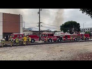 LAFD: Major Emergency Commercial Fire in Harbor Gateway
