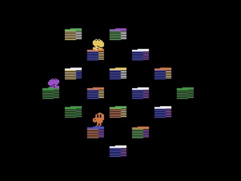 Q*bert's Qubes Gameplay Atari 2600