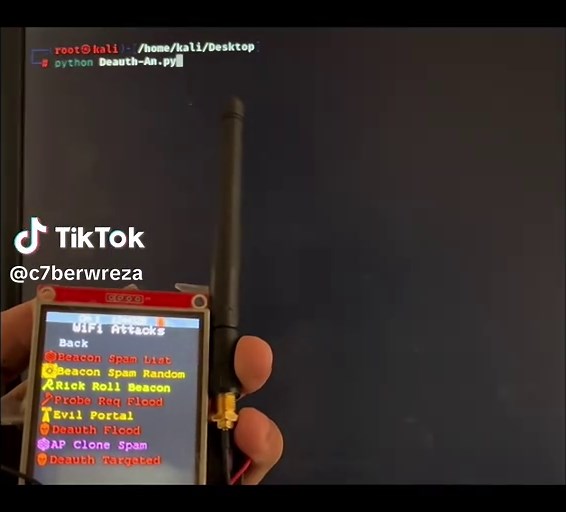 Testing My Deauthentication Detector With Marauder. Gonna post this on Github soon. #cybersecurity #fyp