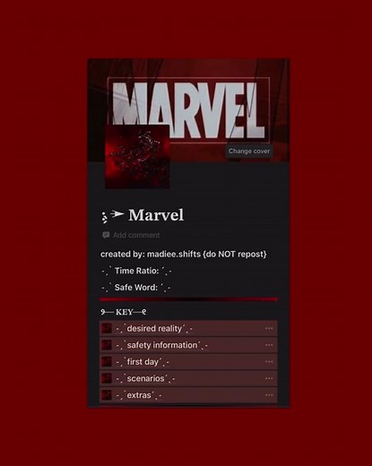 I made a #marvel script! Request link in instabio! #shifttok #shiftingrealities #script #scripttemplate #scripttemplateshifting #desiredreality #shift #notion #notiontemplate #marvelshifting #marveldr